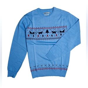 Southern Proper Bienville Crew Neck Sweater ✨ Size Large  Blue Sled Dog